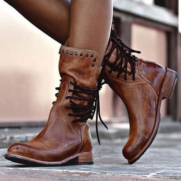 Linda | Scarpe stringate di colore cognac