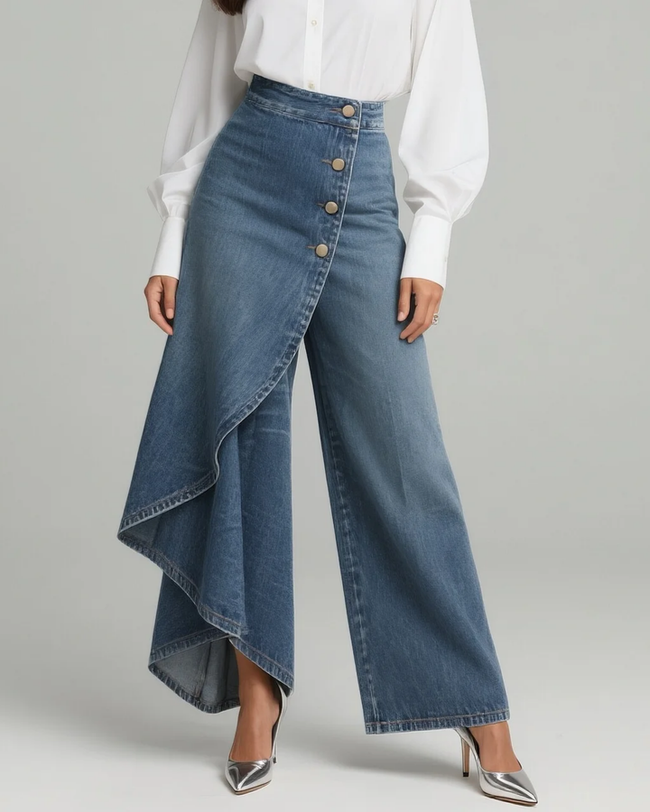 Audrey™ | Pantaloni in denim con nodo