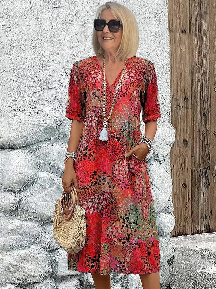 Brigitte – Abito eleganza fluida con volant