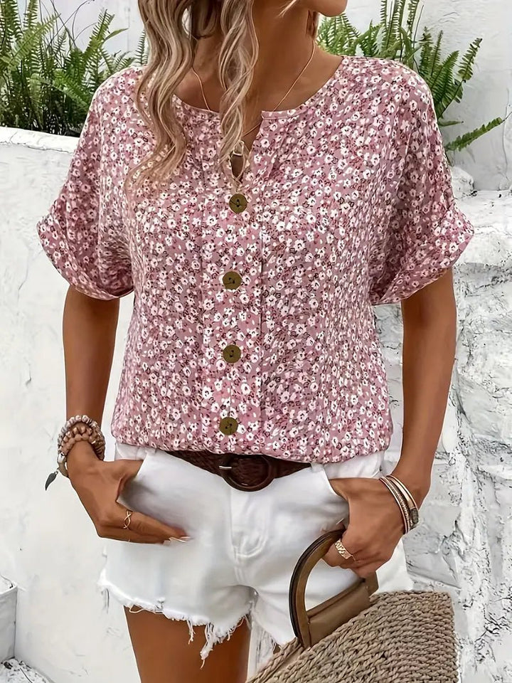 Jelena | Top floreale estivo elegante