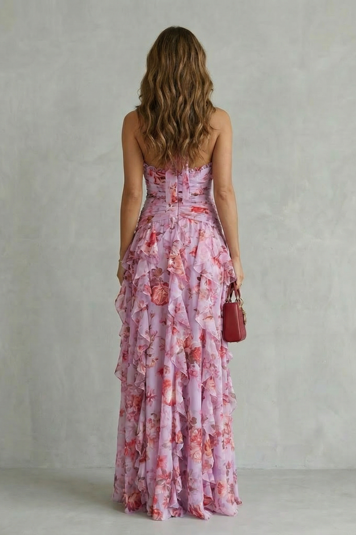 Abito Lunga Elegante con Collo Halter - Maison Claire et Sylvie