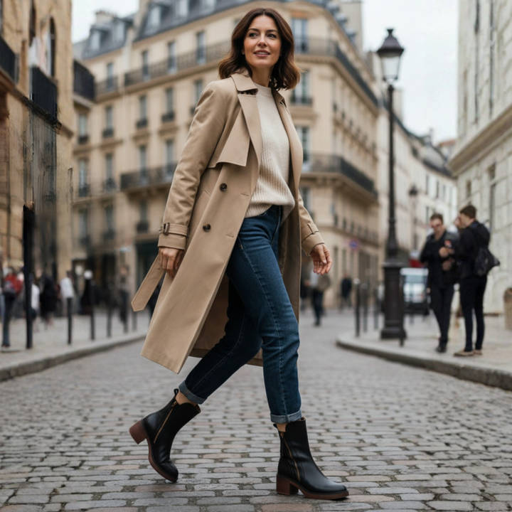Éliane | Stivaletti con tacco eleganti con chiusura a zip