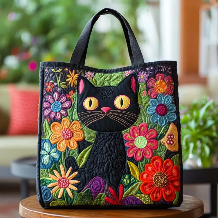 Borsa Trapuntata - Gatto Nero Magico