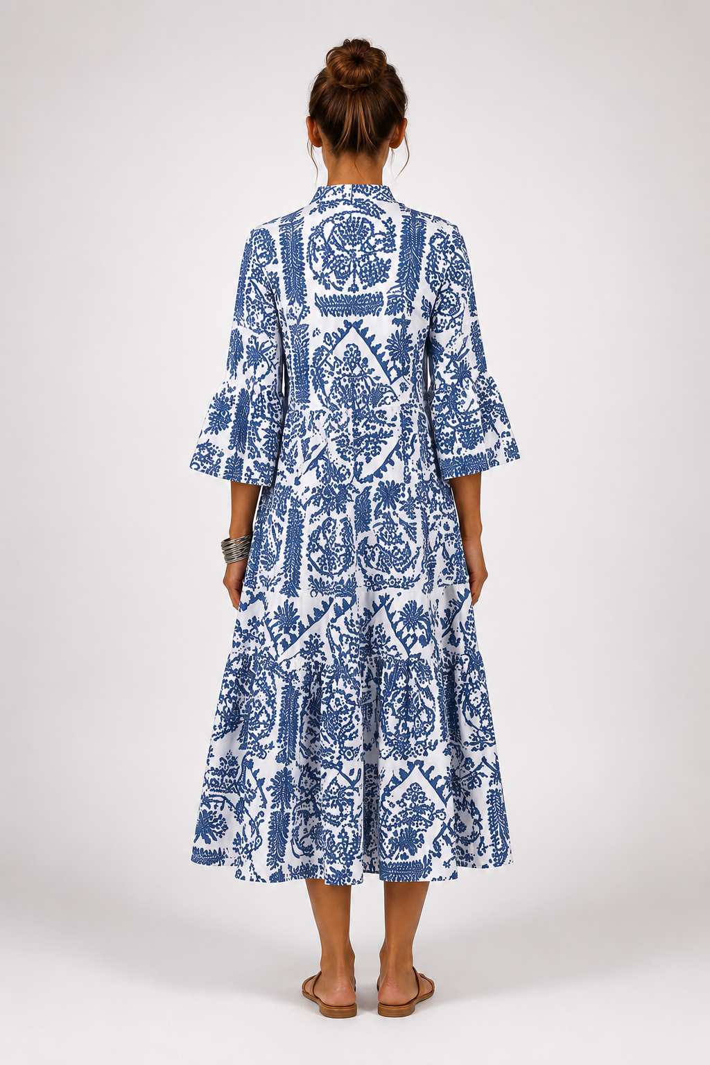Lavinia | Abito Midi Elegante con Stampa Botanica