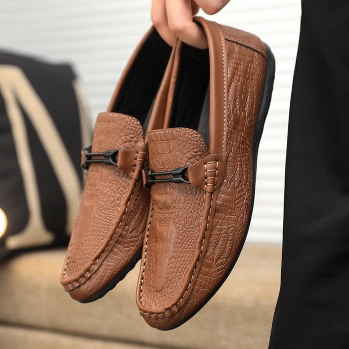 Mocassini Raven Croc