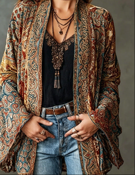 Darcy | Kimono Cardigan Ricamato Boho