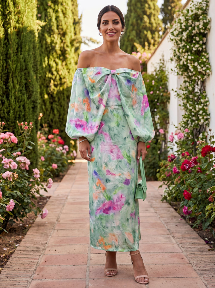 Abito Elegante Lindaraja in Tessuto Lussuoso – Maison Claire e Sylvie