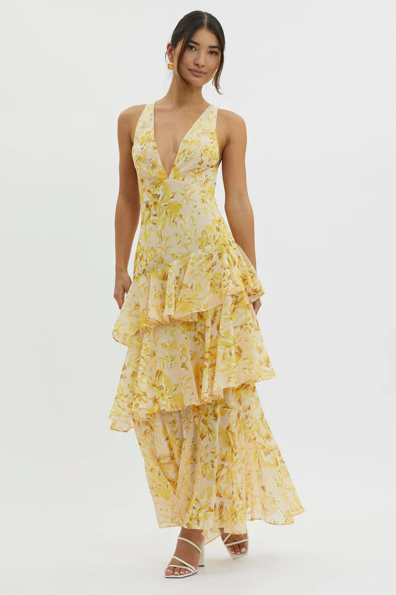 LISA | Abito midi floreale elegante