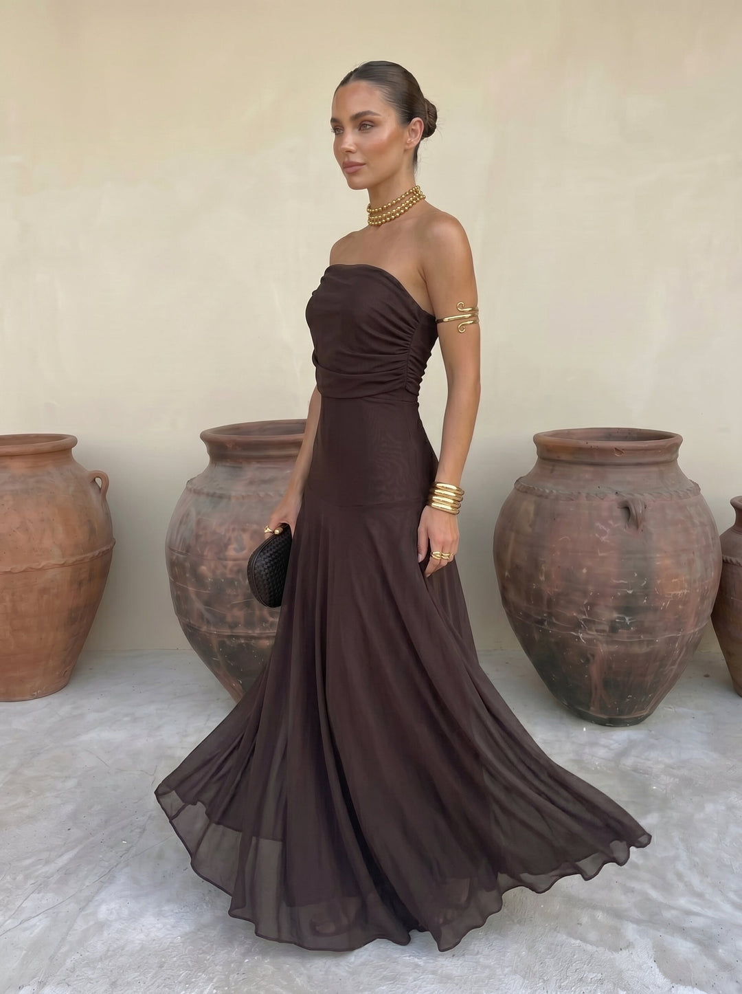 Abito Elegante Simba in Tulle di Seta - Maison Claire e Sylvie