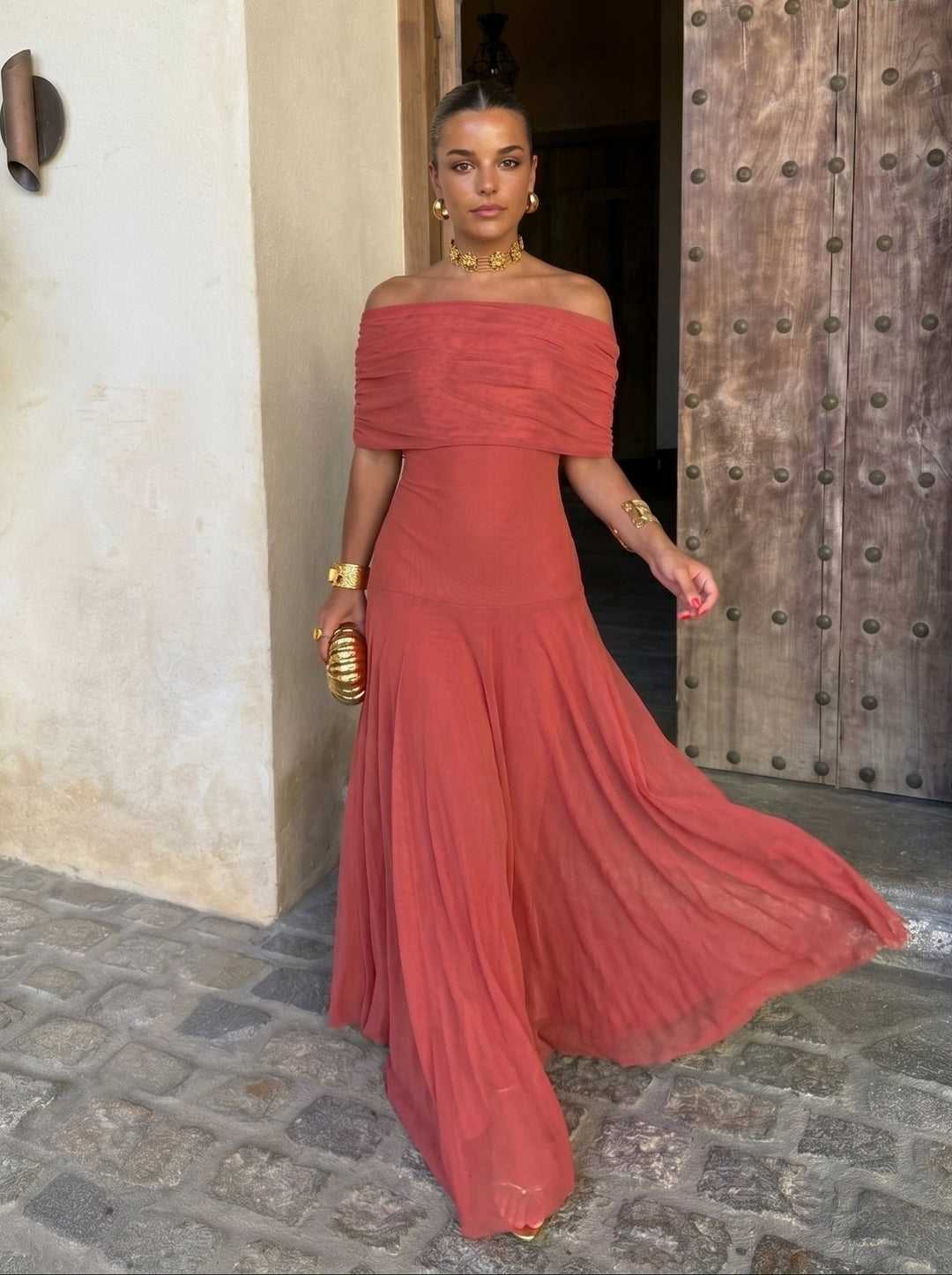Abito Elegante Simba in Tulle di Seta - Maison Claire e Sylvie
