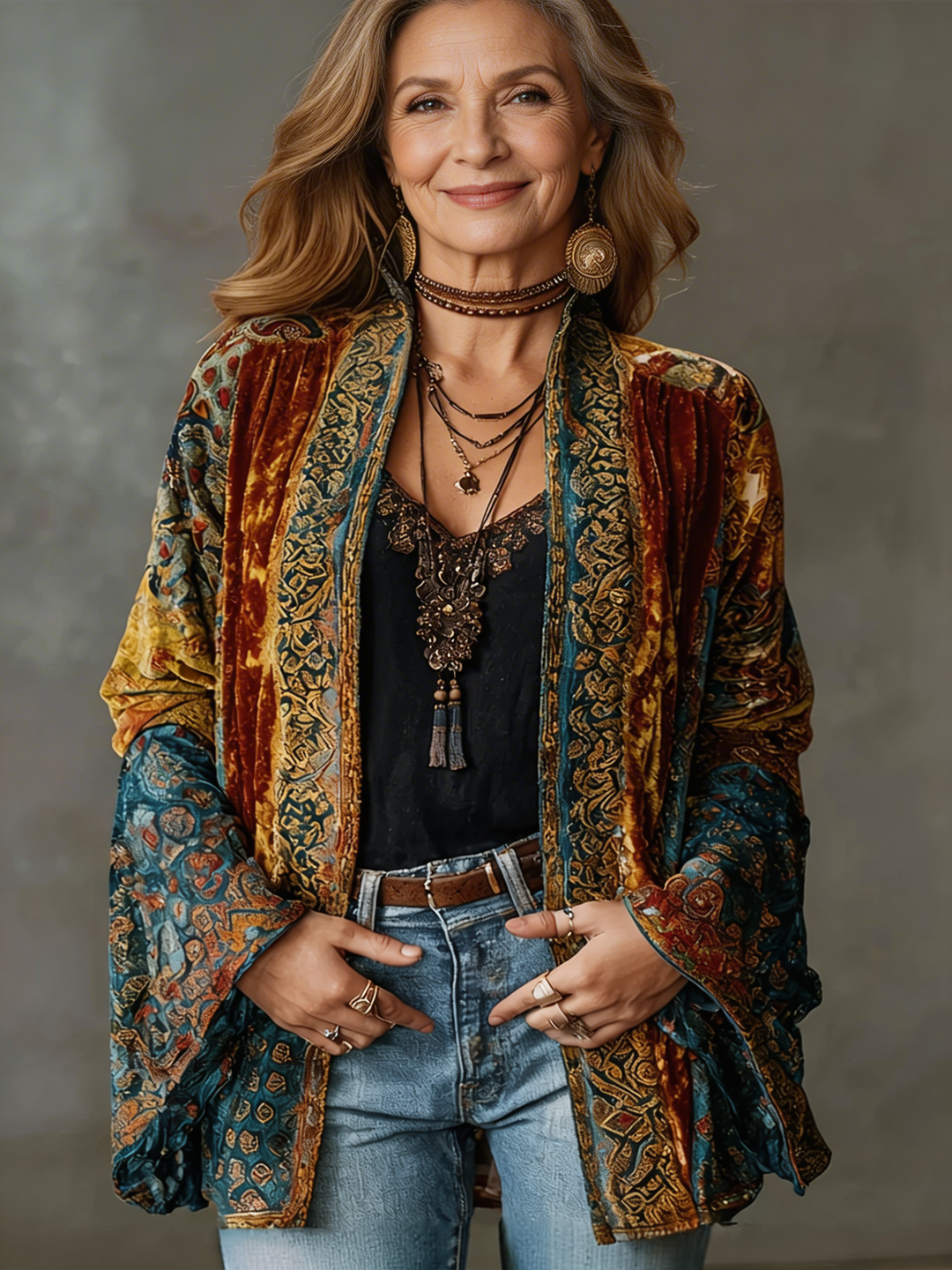 Darcy | Kimono Cardigan Ricamato Boho