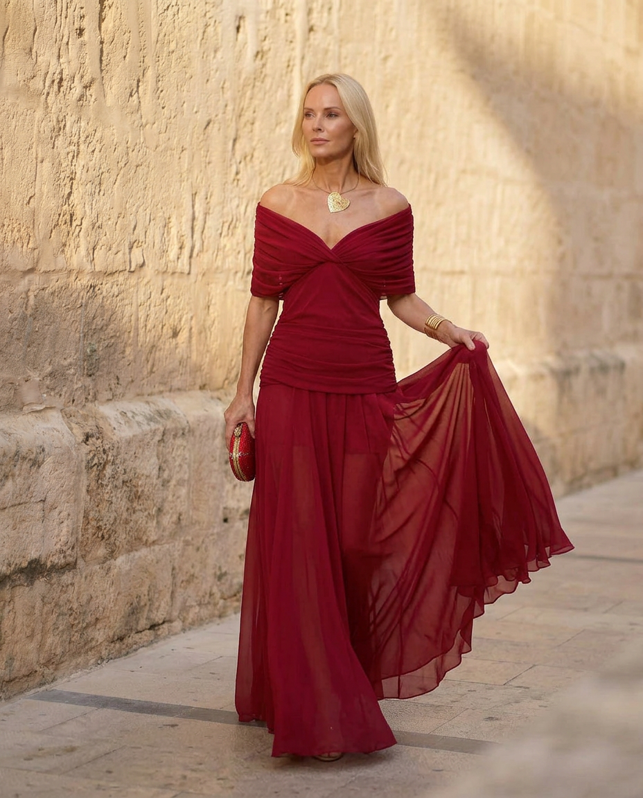 Abito Elegante in Seta Santana - Maison Claire e Sylvie
